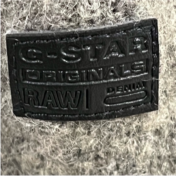 G-Star RAW Women’s Gray Knit Sweater w/ Quilted Elbow Patches Size S - Picture 7 of 9